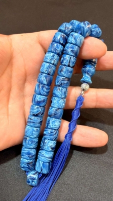 تسبیح کهربا فول رگه بودار