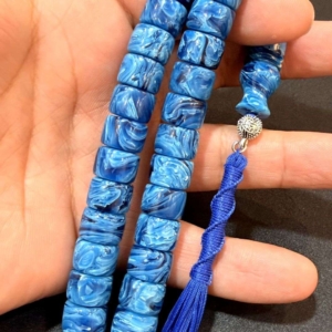 تسبیح کهربا فول رگه بودار